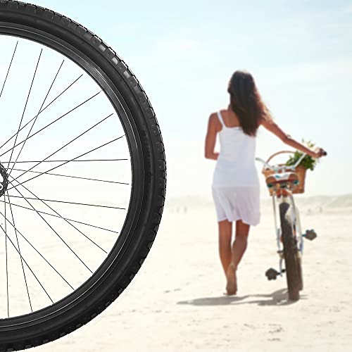 2 Pack 26" x 2.125" Beach Cruiser Bike Tires Black Wall/White Side Wall B178568