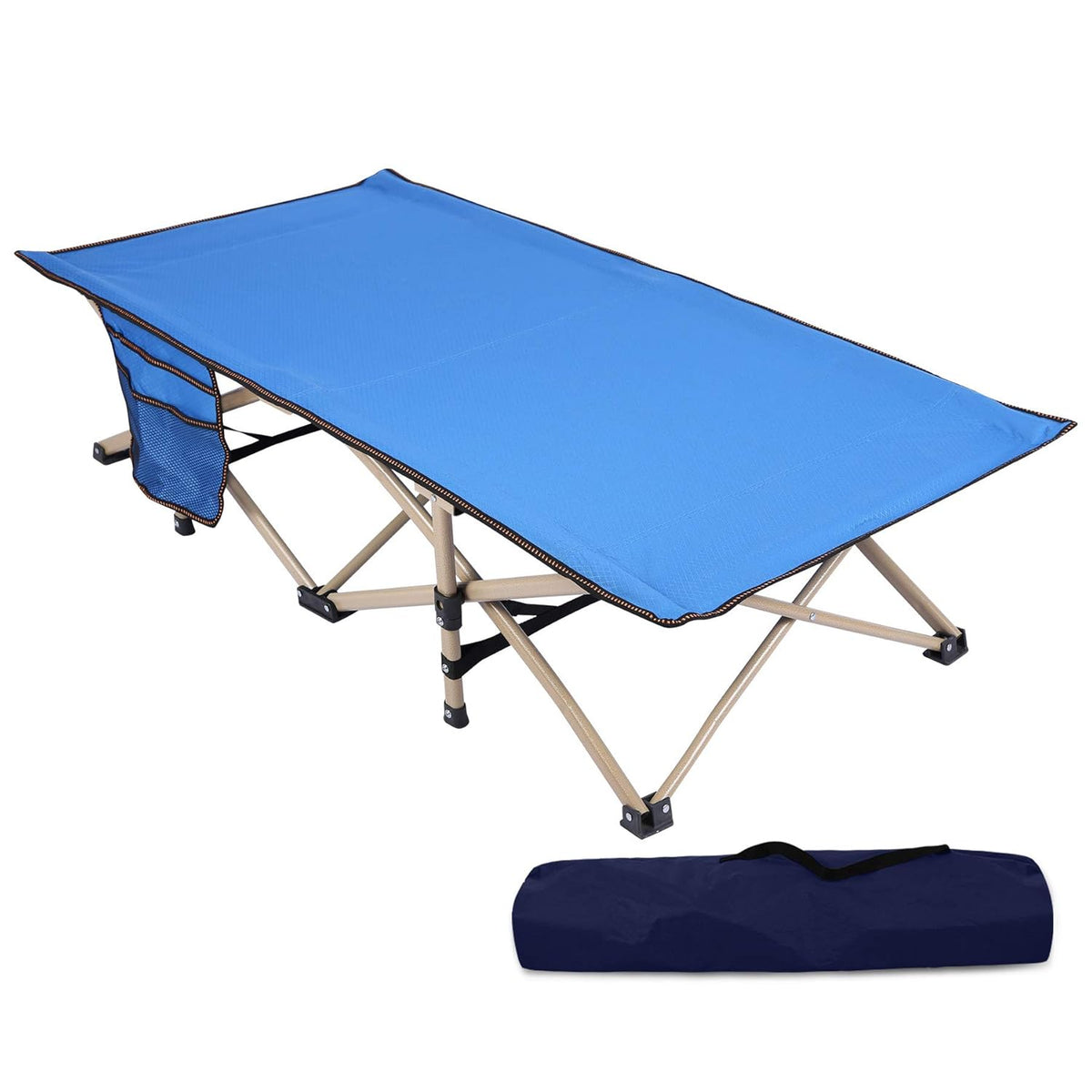 Kids Portable Folding Cot Bed, Blue 53x26 G78117