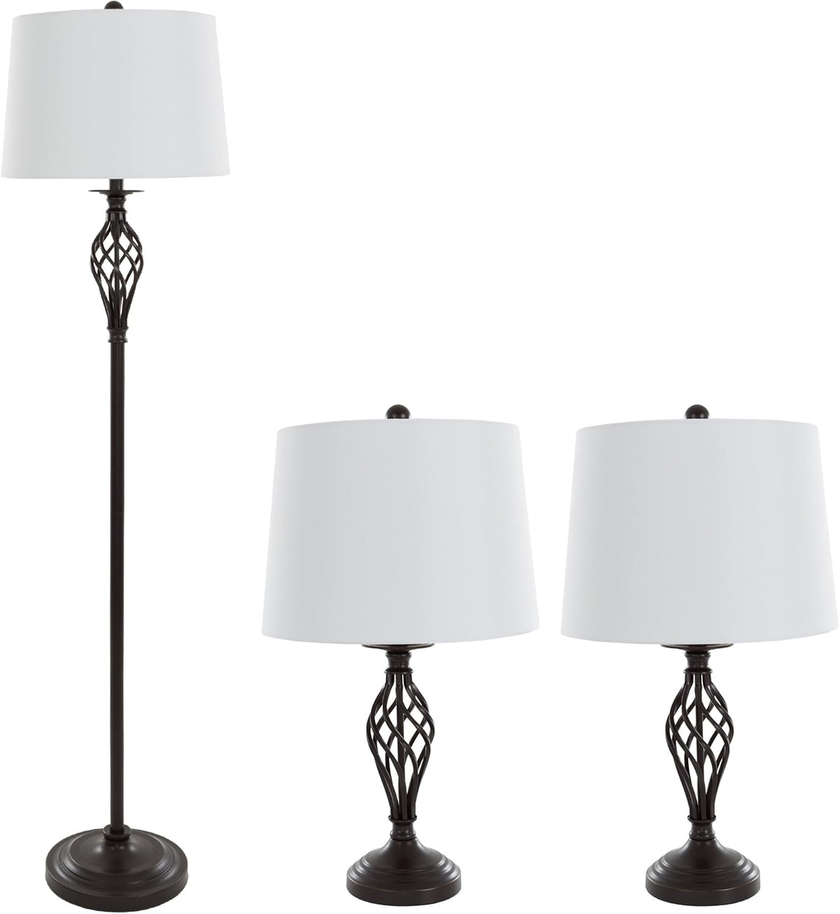 Table Lamps and Floor Lamp Set of 3 L56474