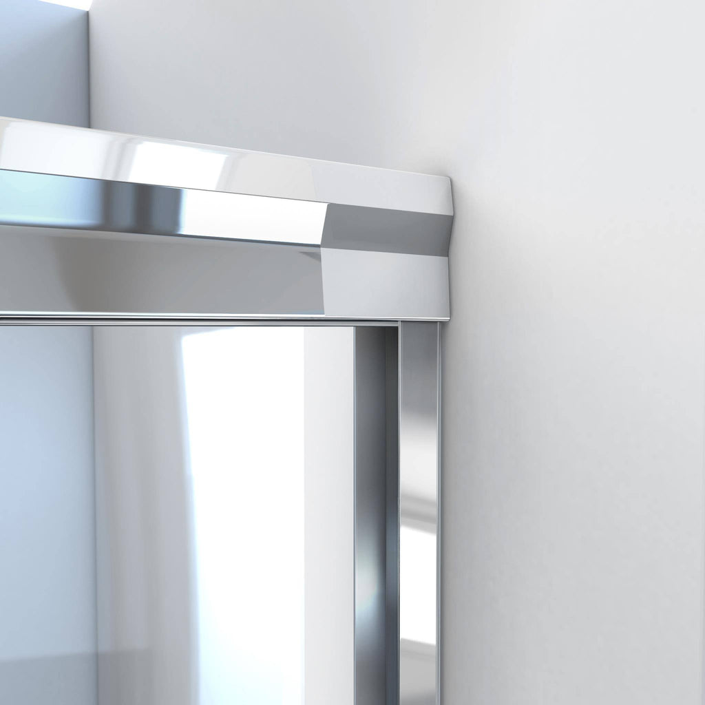52-in to 56-in Frameless Oil-Rubbed Bronze Sliding Shower Door A753