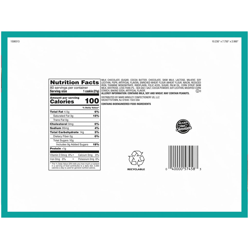 Salted Caramel Chocolate Cookie Bars, 2.8 Ounce, 20 Count B76145