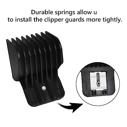 4 Pack Clipper Guards, 1/16", 1/8", 1/4", 3/8", Black Z5965