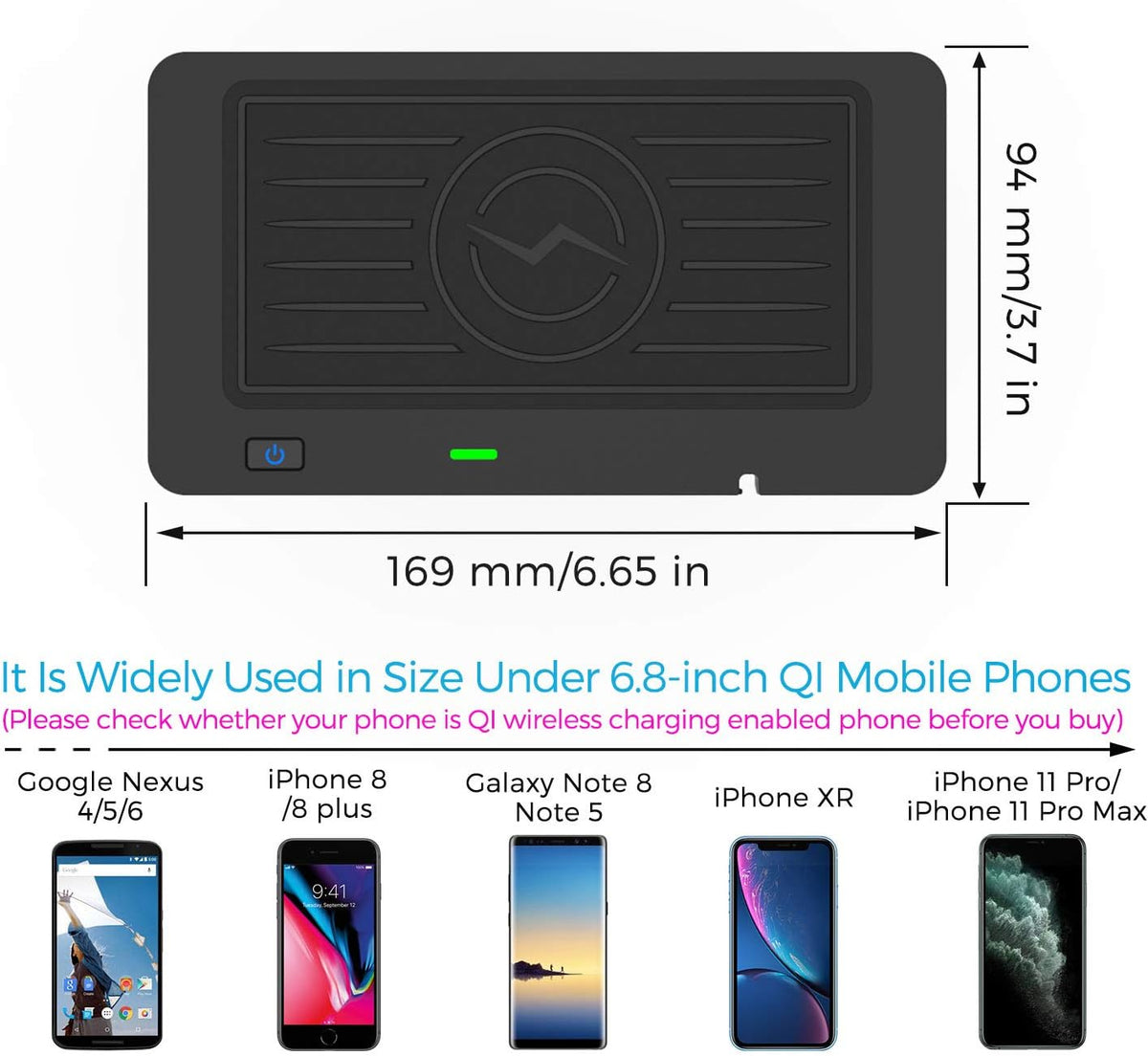 Wireless Charger Pad Mat Pack of 2 W352