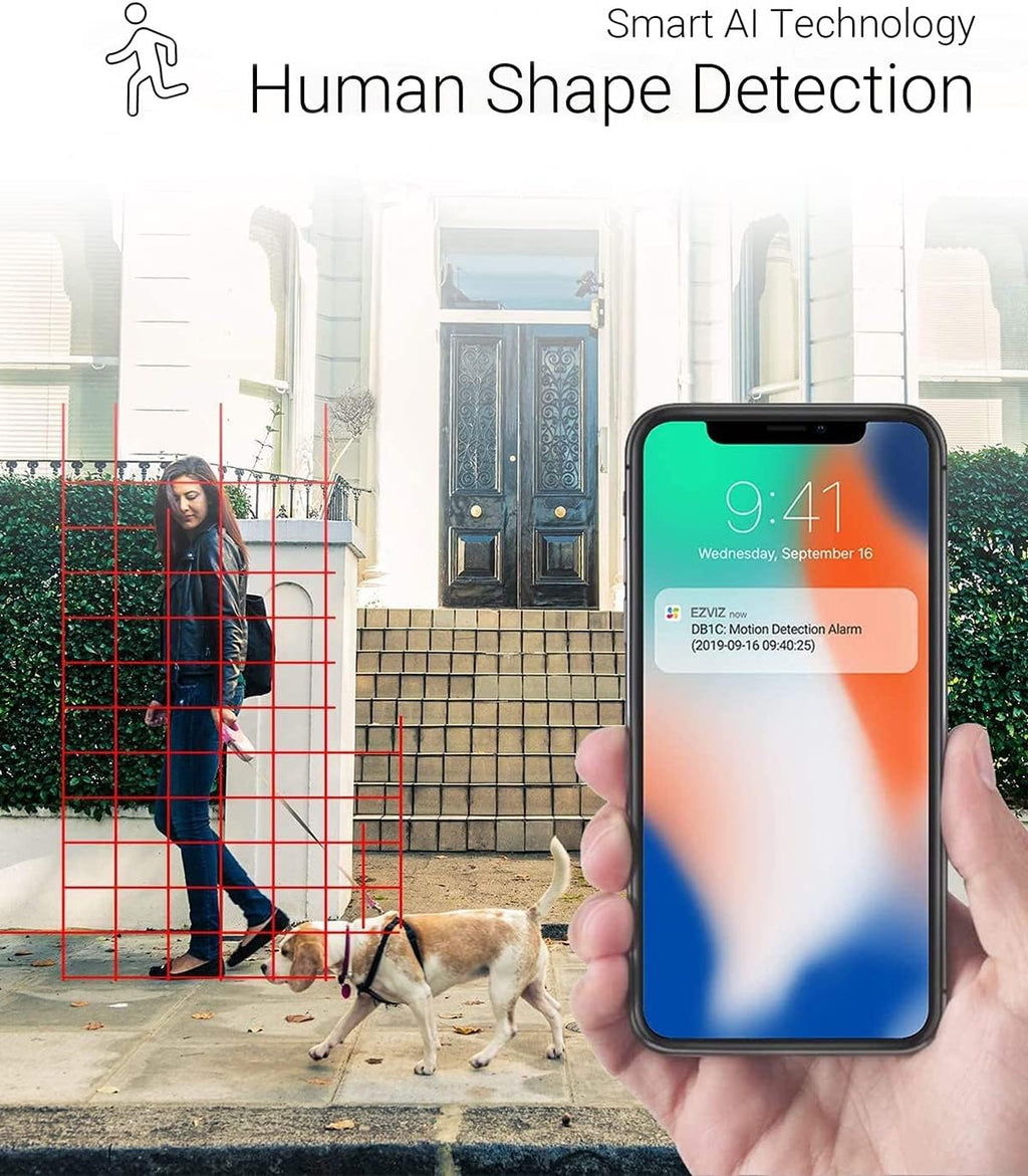 1080P Wired Video Doorbell Camera with AI-Human Detection K2067
