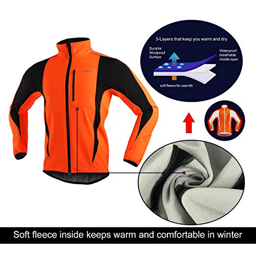 Winter Warm UP Thermal Softshell Cycling Jacket Windproof Waterproof J572