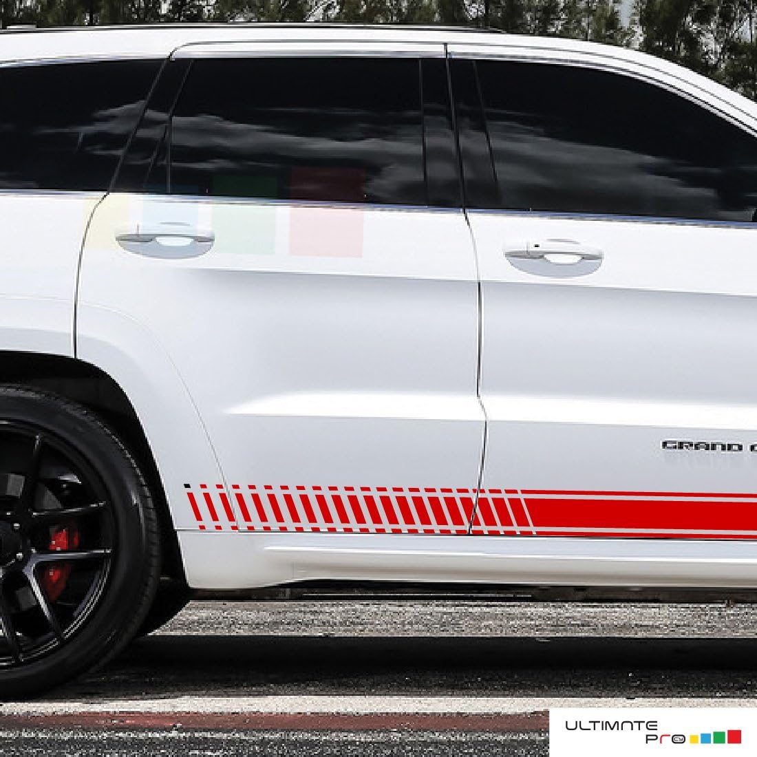 Racing Side Stripes Decal Sticker Graphic Pack of 2 S7979