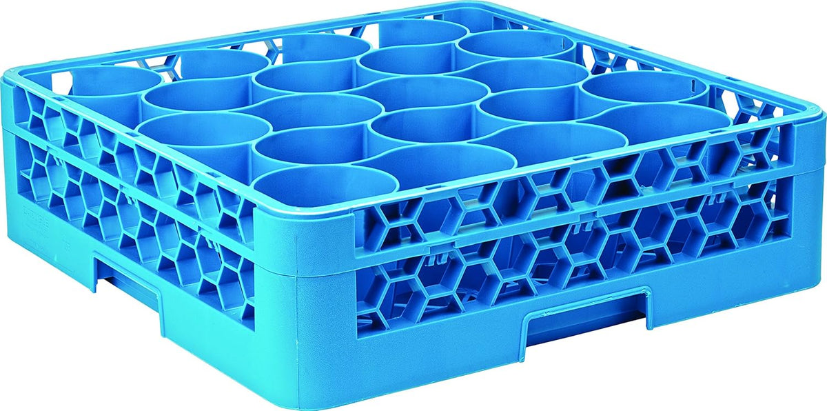 20 Compartment Glass Rack with 1 Extender, Blue (Pack of 4) Y796