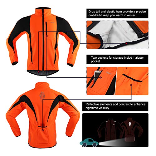Winter Warm UP Thermal Softshell Cycling Jacket Windproof Waterproof J572