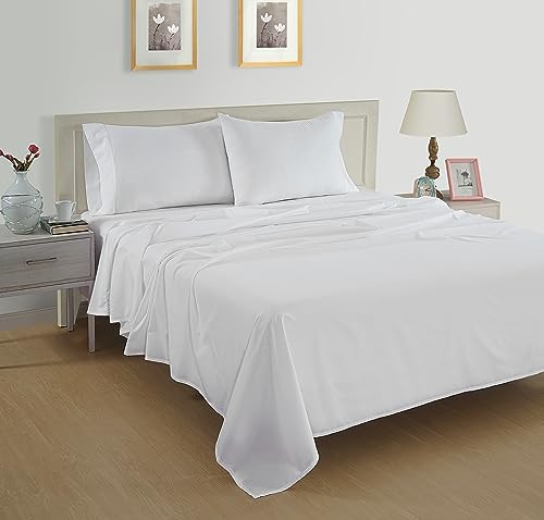 100% Organic Cotton Queen Size White Sheets 8 Pc L160776
