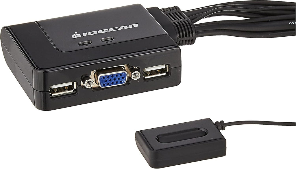 2-Port HDMI Cable KVM Switch with Cables and Audio, Black N6144