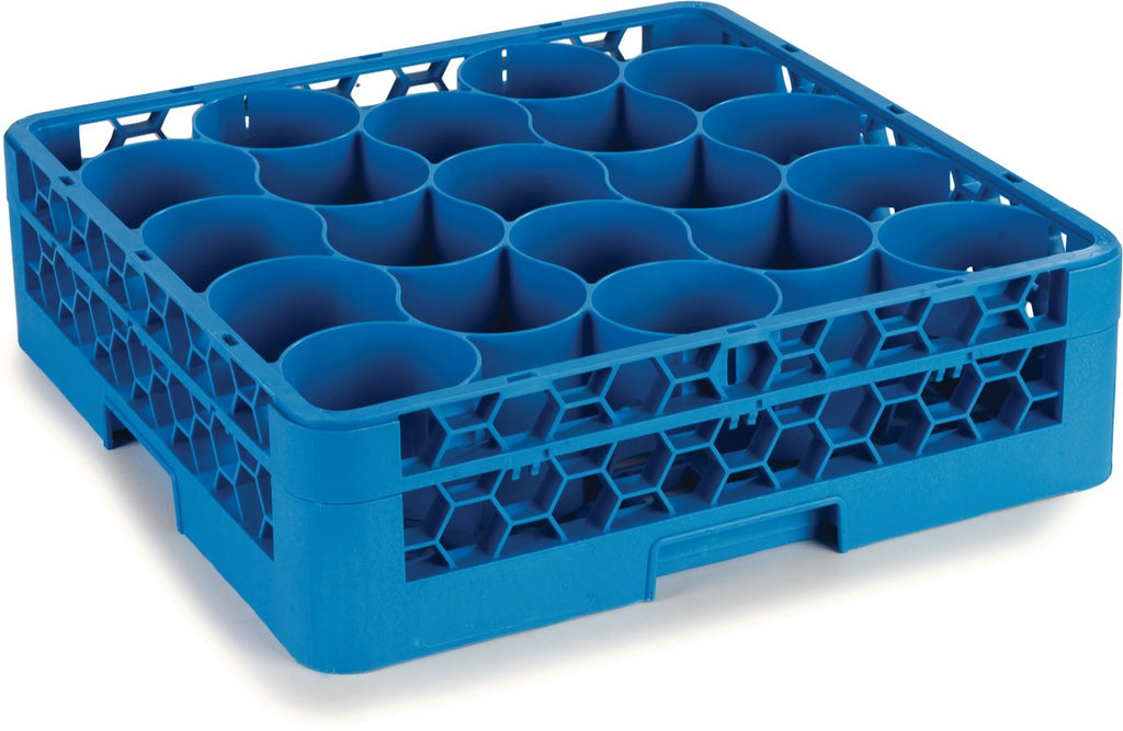 20 Compartment Glass Rack with 1 Extender, Blue (Pack of 4) Y796