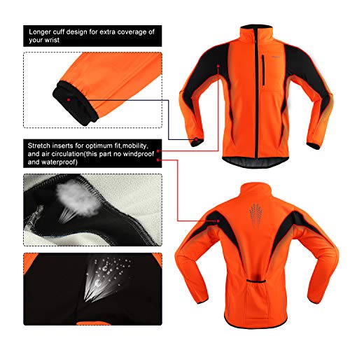 Winter Warm UP Thermal Softshell Cycling Jacket Windproof Waterproof J572