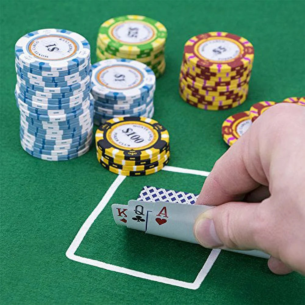 500ct. 14g Poker Chip Set in Aluminum Metal Carry Case M868047