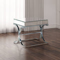 Chrome Metal Square End Table Z37304