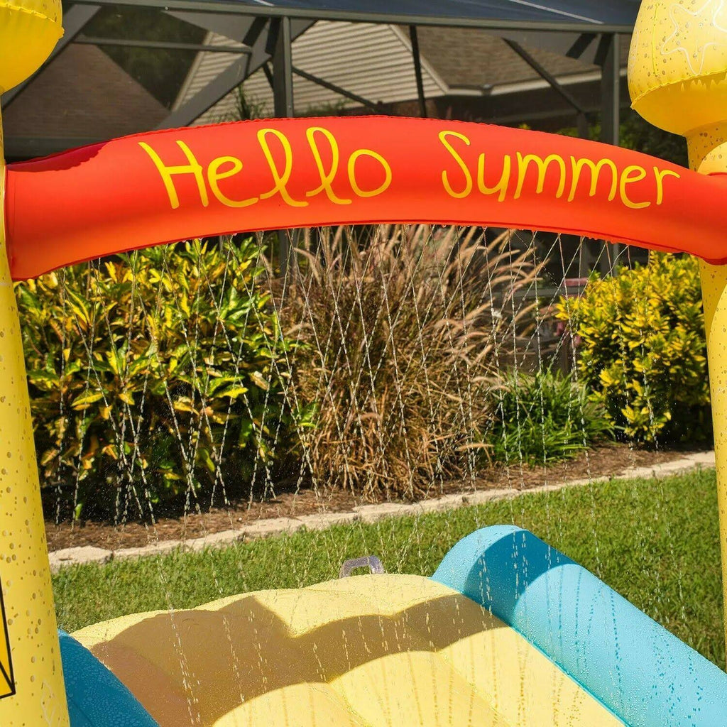 Inflatable Pool with Sprinkler Arch Over 5 ft Tall K414415