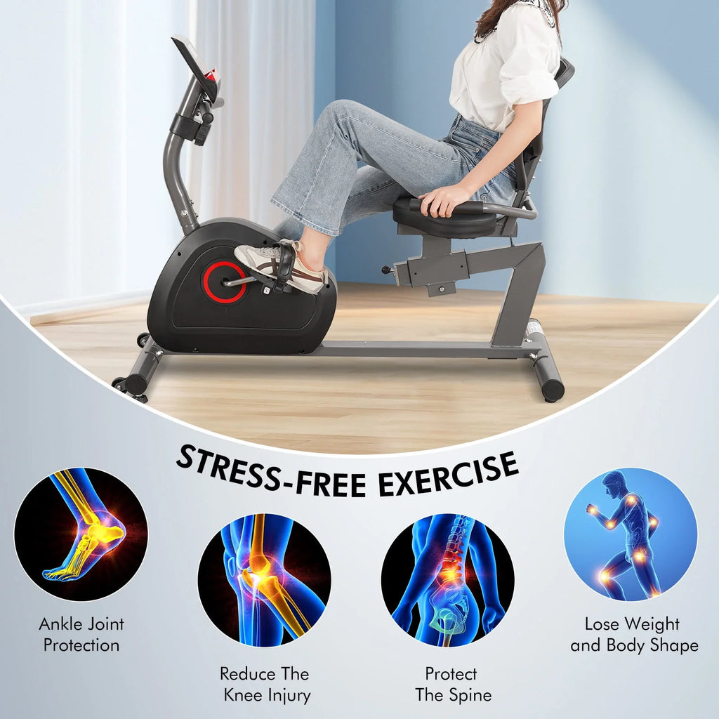 Recumbent Exercise Bike 8 Levels Quiet C428406