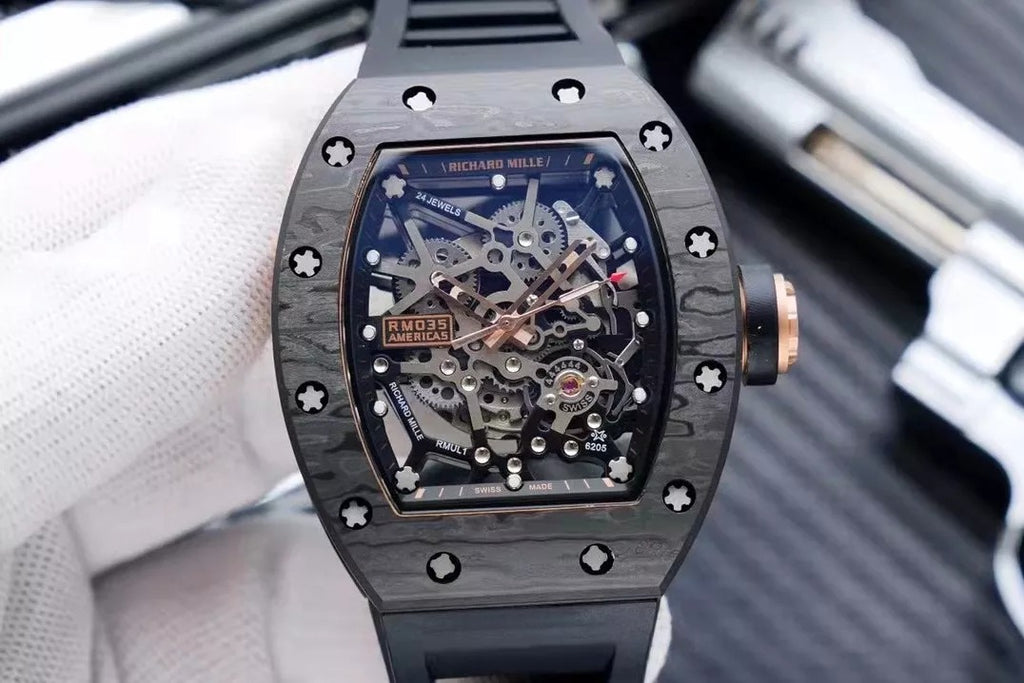 Black Rubber Strap Watch Y20552