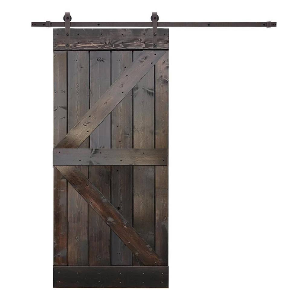 Knotty Pine Solid Wood Interior Barn Door Slab E886