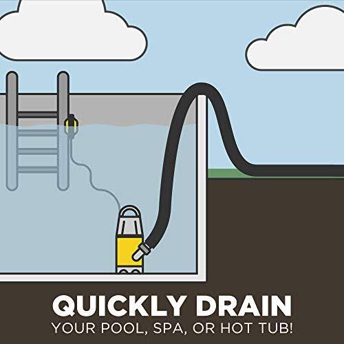 Hot Tub and Swimming Pool Drain Pump with Hose I5936