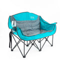 Teal Gray Two Seat Loveseat V49315