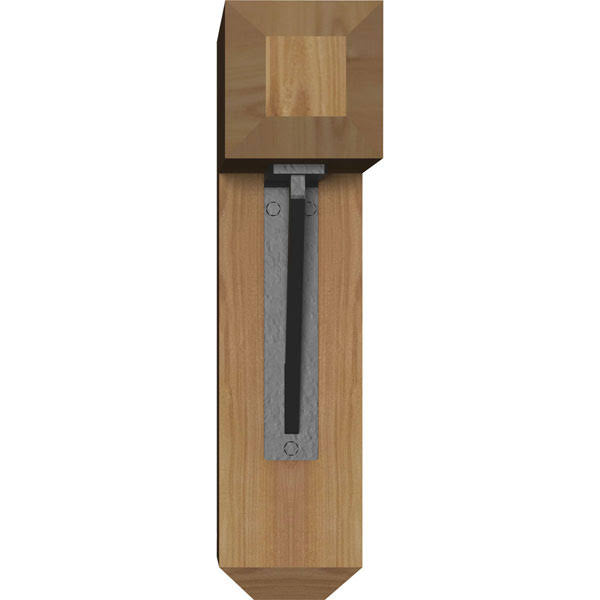 Traditional Craftsman Ironcrest Smooth Bracket, Western Red Cedar A17224
