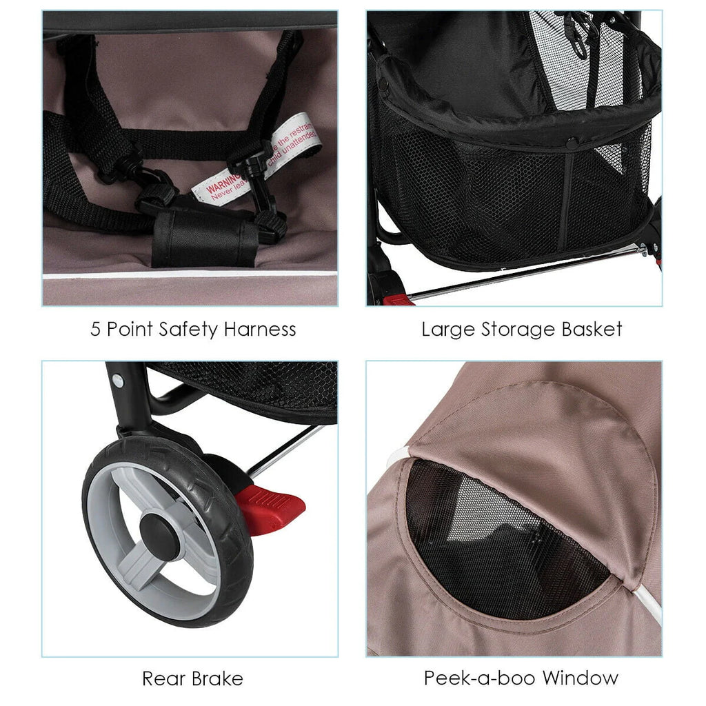 Foldable Lightweight Baby Stroller Pushchair X6000