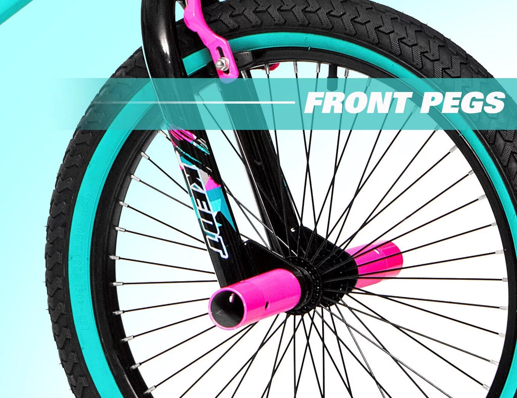 20 Girl's Black Aqua Bicycles Y67149
