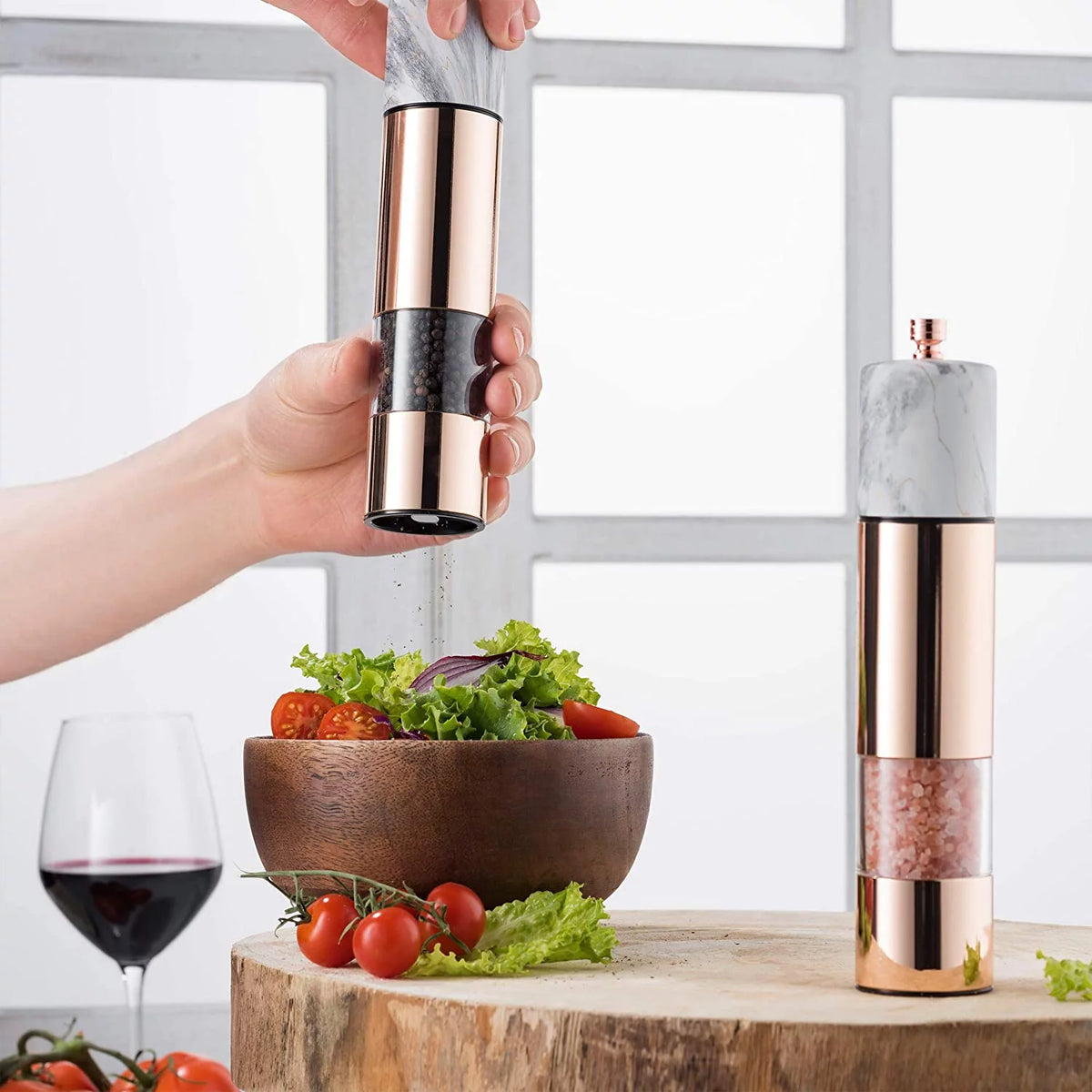 Salt and Pepper Grinder Set with Ceramic Mechanism U116