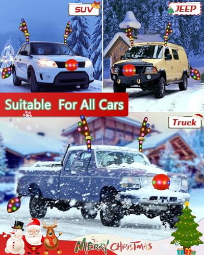 Christmas Reindeer Antlers Car Decoration Kit IP44 Waterproof LED Lights Multicolor Z5014