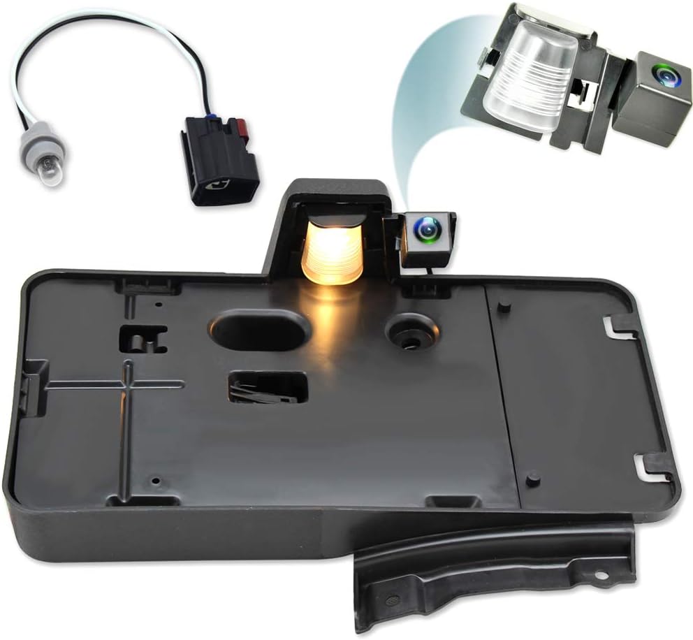 Rear License Plate Holder Frame Bracket & Backup Rear View Reverse Camera Q173