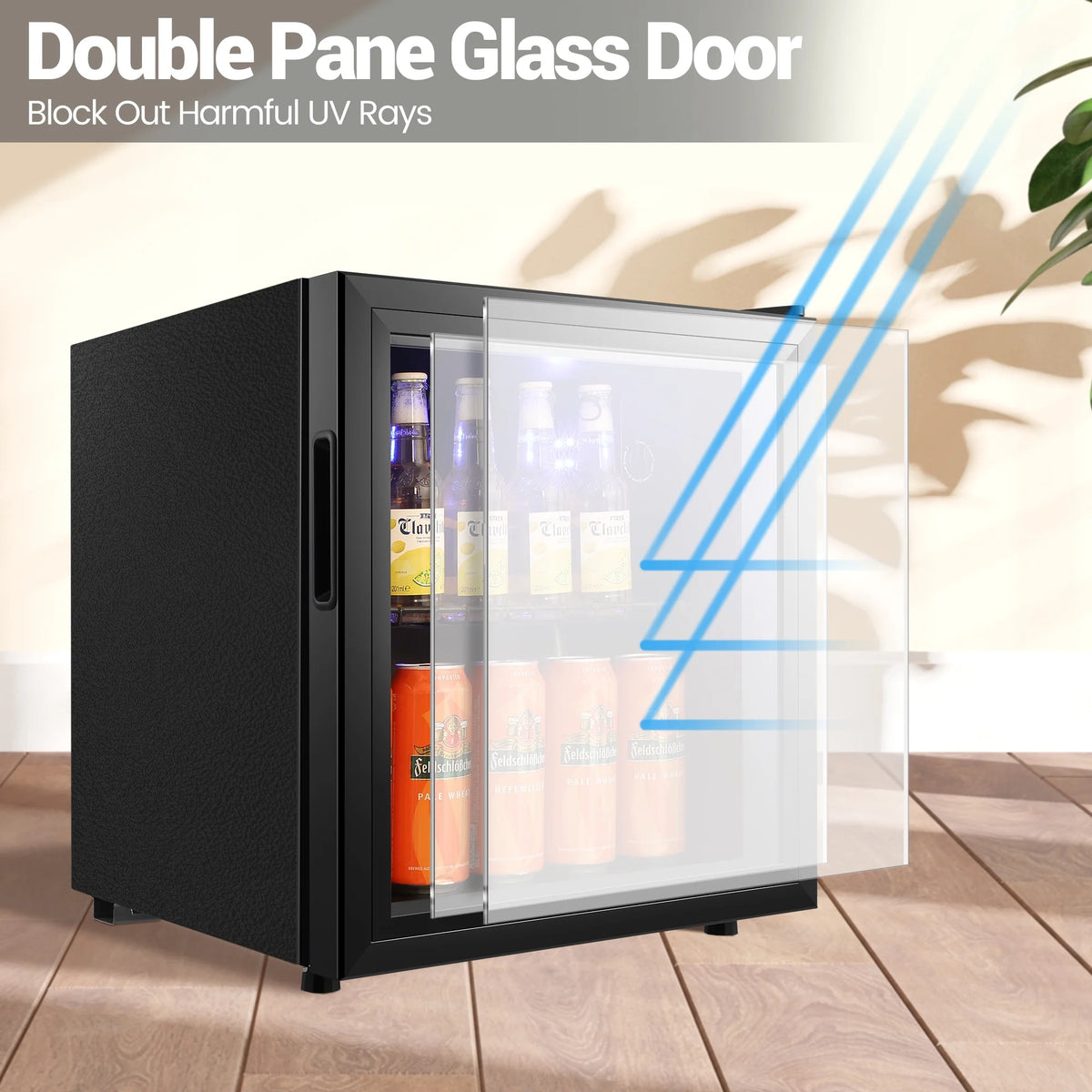 62-Can Beverage Refrigerator and Cooler with Glass Door W675069