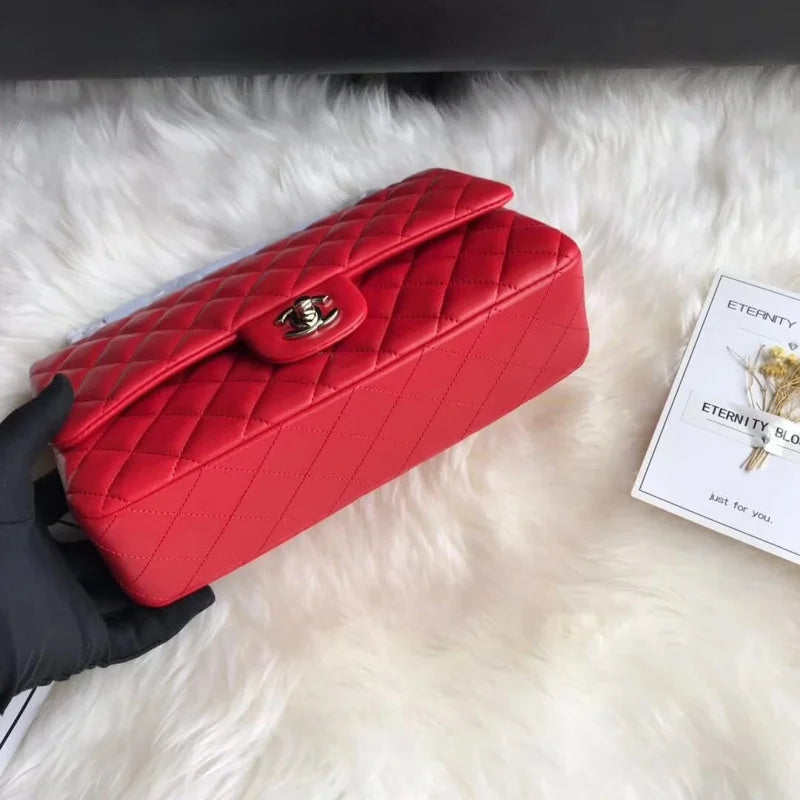 Red Medium Size Lambskin Leather Flap Bag G569970