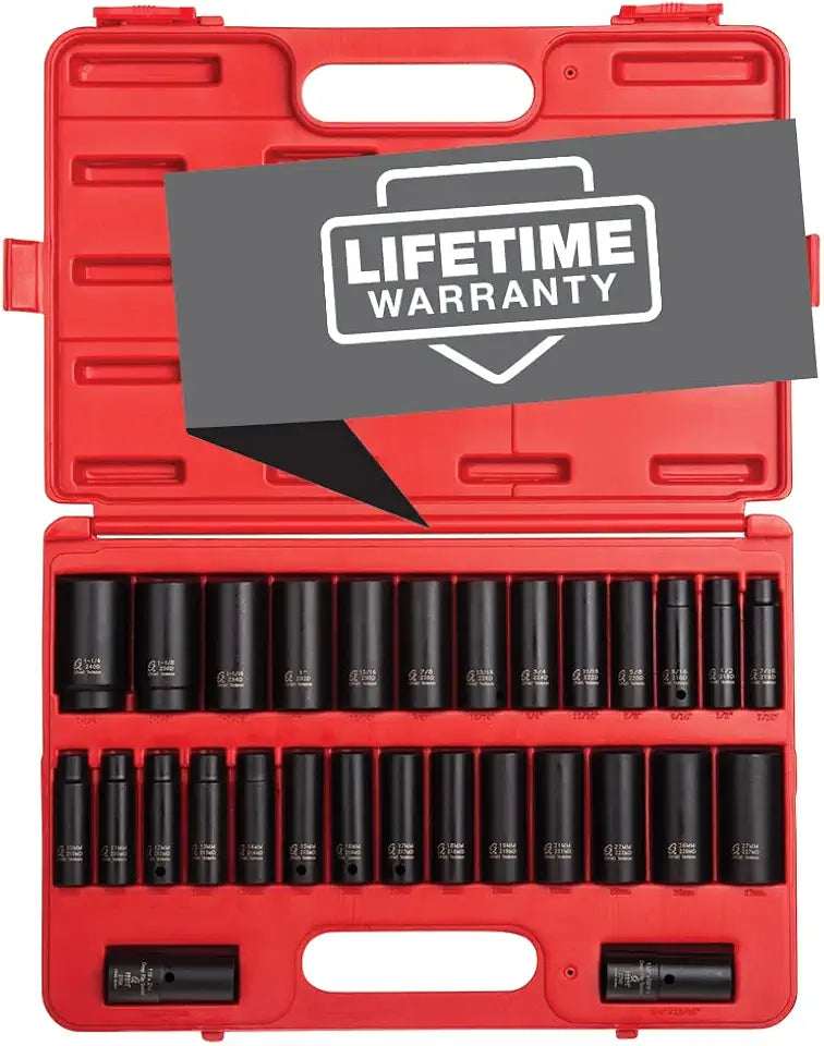 1/2 Inch Drive 29-Piece Impact Socket Set U33835