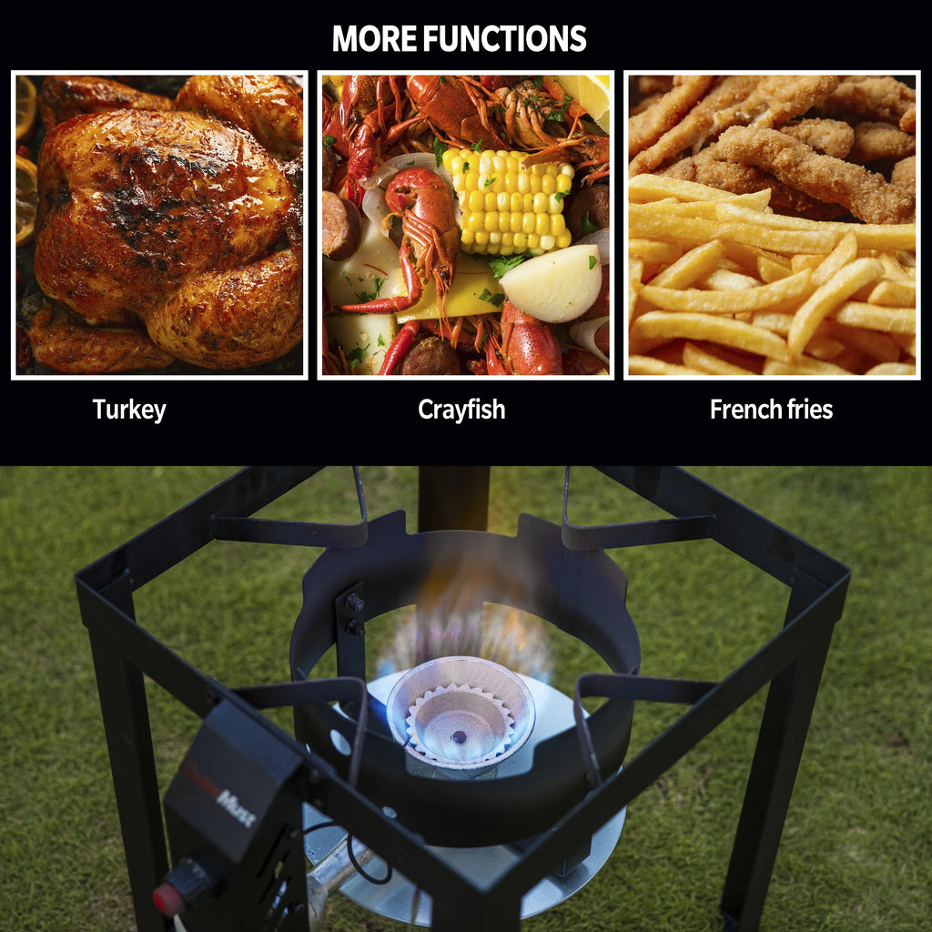 30 QT Turkey Fryer with Basket and Burner Set L809