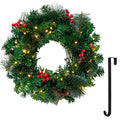 20” Artificial Christmas Wreath Prelit with 50 LED Lights H672