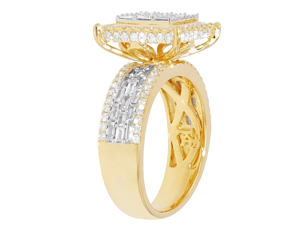 1.3CT Baguette Diamond Ring 10k Gold O330