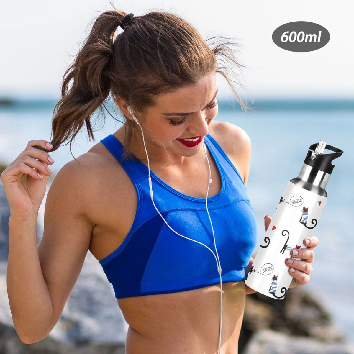Stainless Steel Insulated Water Bottle with Straw Lid Q4790