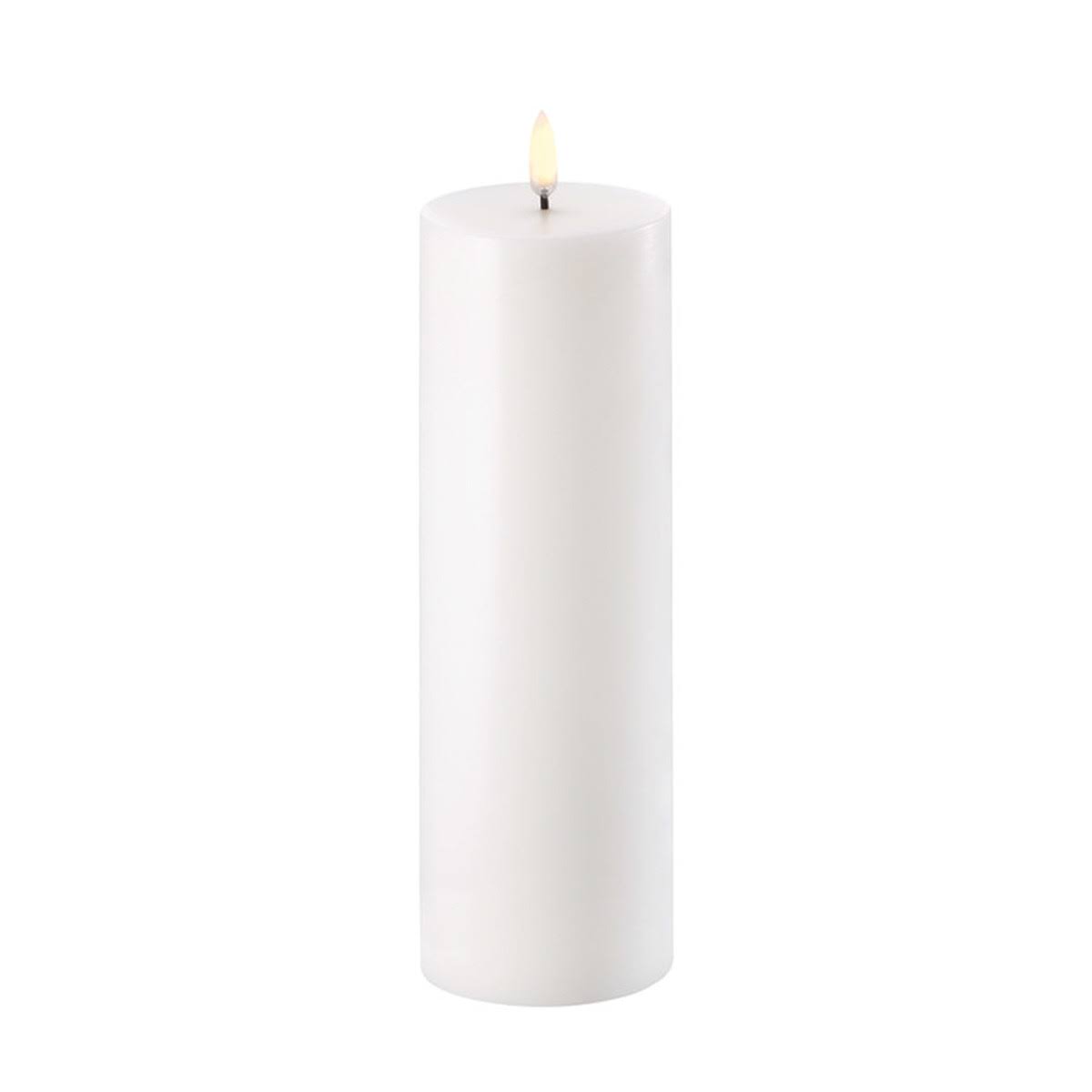 Nordic White LED Pillar Candle T79733