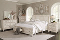Queen Size 6pc Storage Bed Dresser Mirror White Q4911