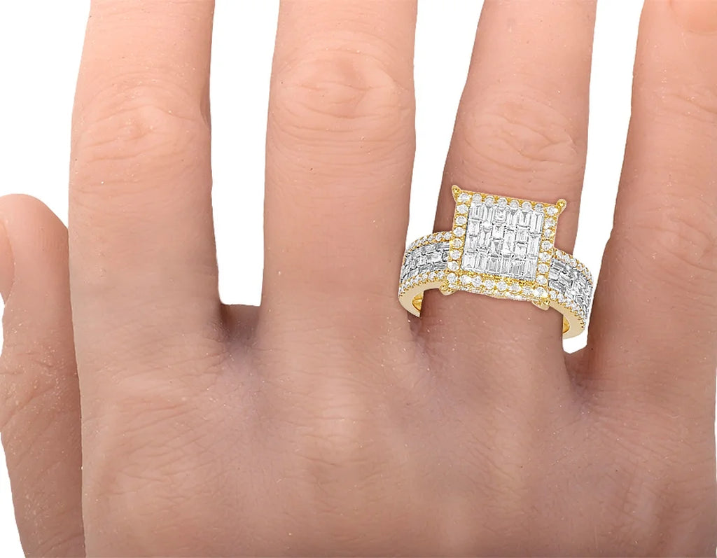 1.3CT Baguette Diamond Ring 10k Gold O330