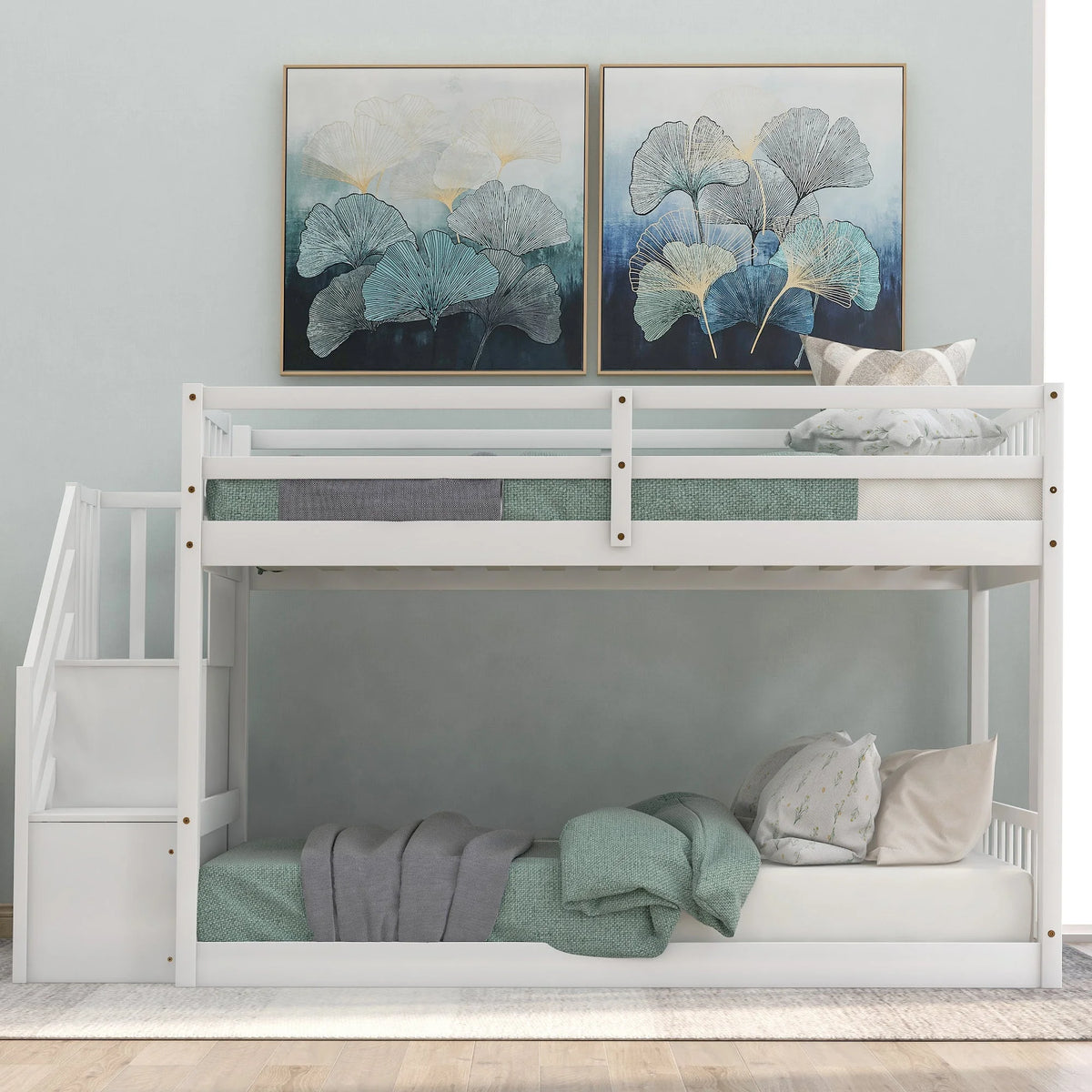 White Twin Loft Bed N36408