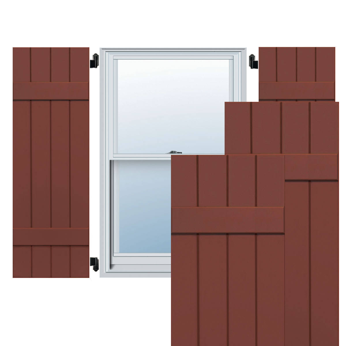 15x22W x 74x22H Composite Board-n-Batten Shutters (Per Pair) A503527