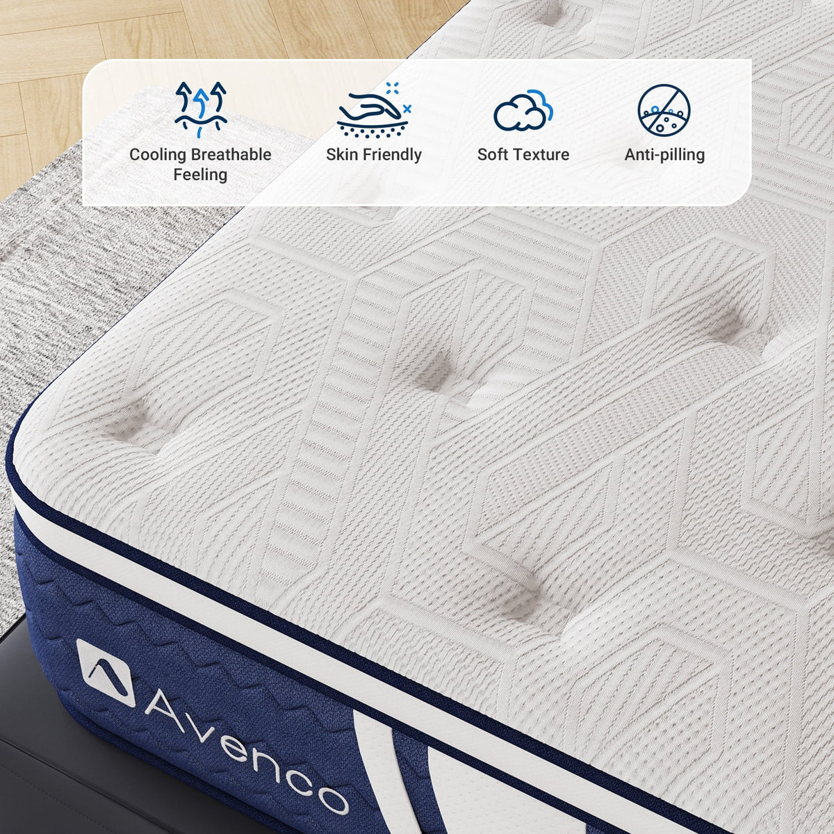Queen Gel Memory Foam Pocket Spring Hybrid Mattress J28751