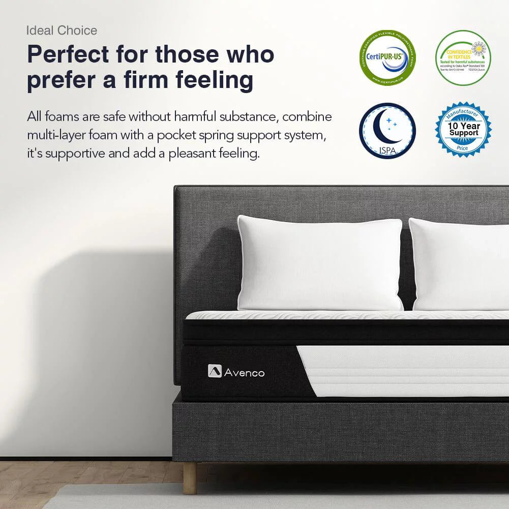 Queen Size 12-Inch Hybrid Memory Foam Innerspring Mattress P981558