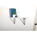 White Washed Wood Bracket Shelf N49797