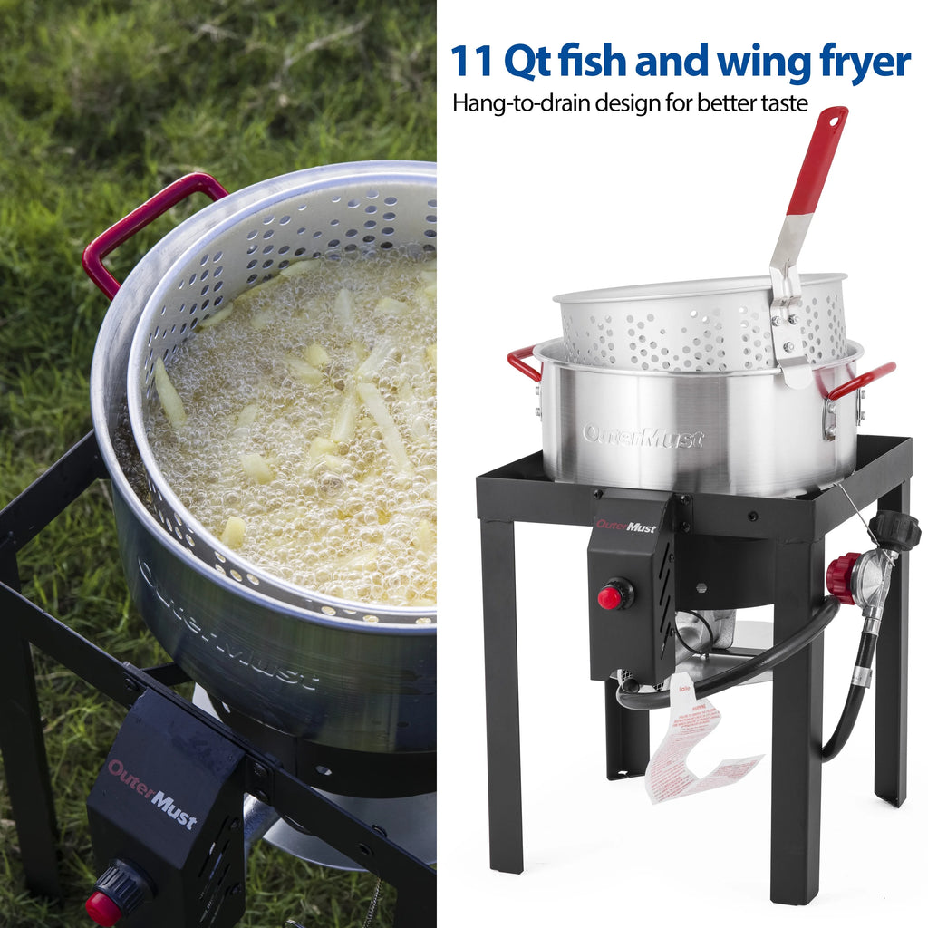30 QT Turkey Fryer with Basket and Burner Set L809