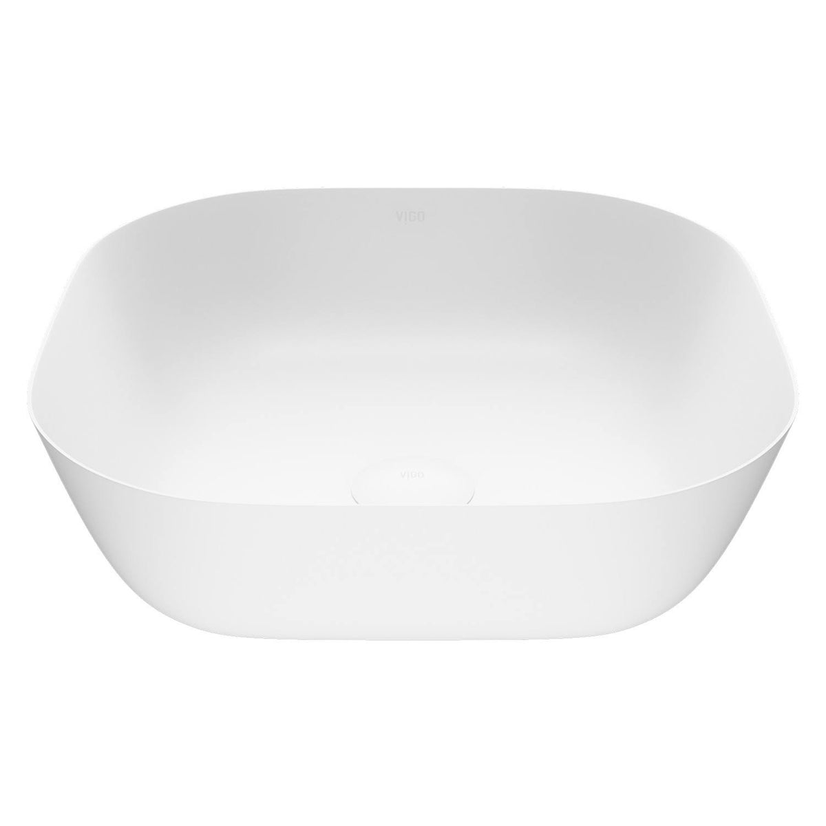Matte Stone Vessel Bathroom Sink (White) A77997