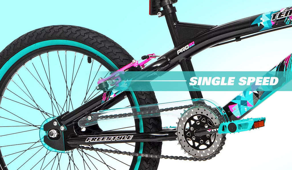 20 Girl's Black Aqua Bicycles Y67149