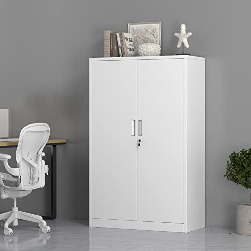 Black 3 Shelf Locking Metal Storage Cabinet F38961