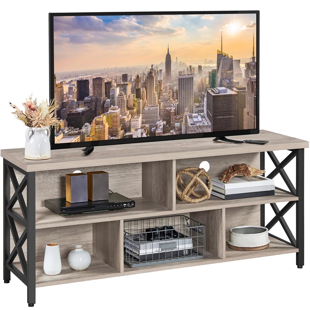 Gray TV Stand with Storage M802